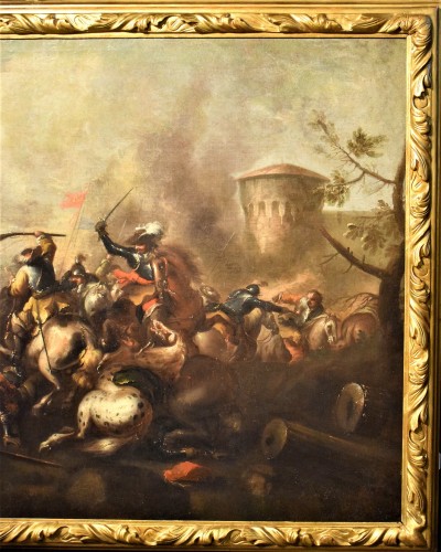 17th century - &quot;Battle&quot; - Jacques Courtois the Burgundian (St. Hippolyte 1621 - Rome 1676)